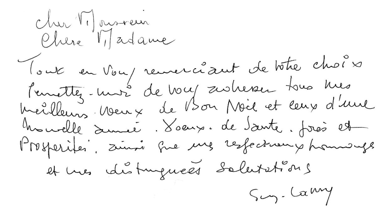 Voeux pour l'an 1989