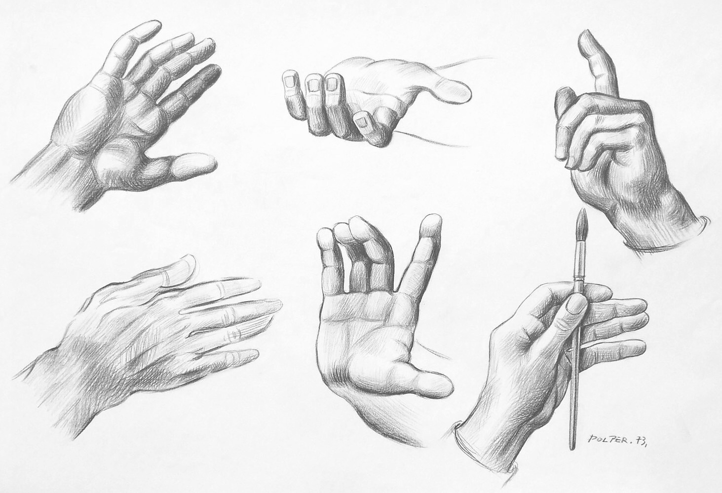 Etude des mains - 1973